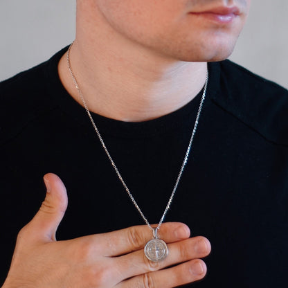 Kompass Kette - 925 Silber