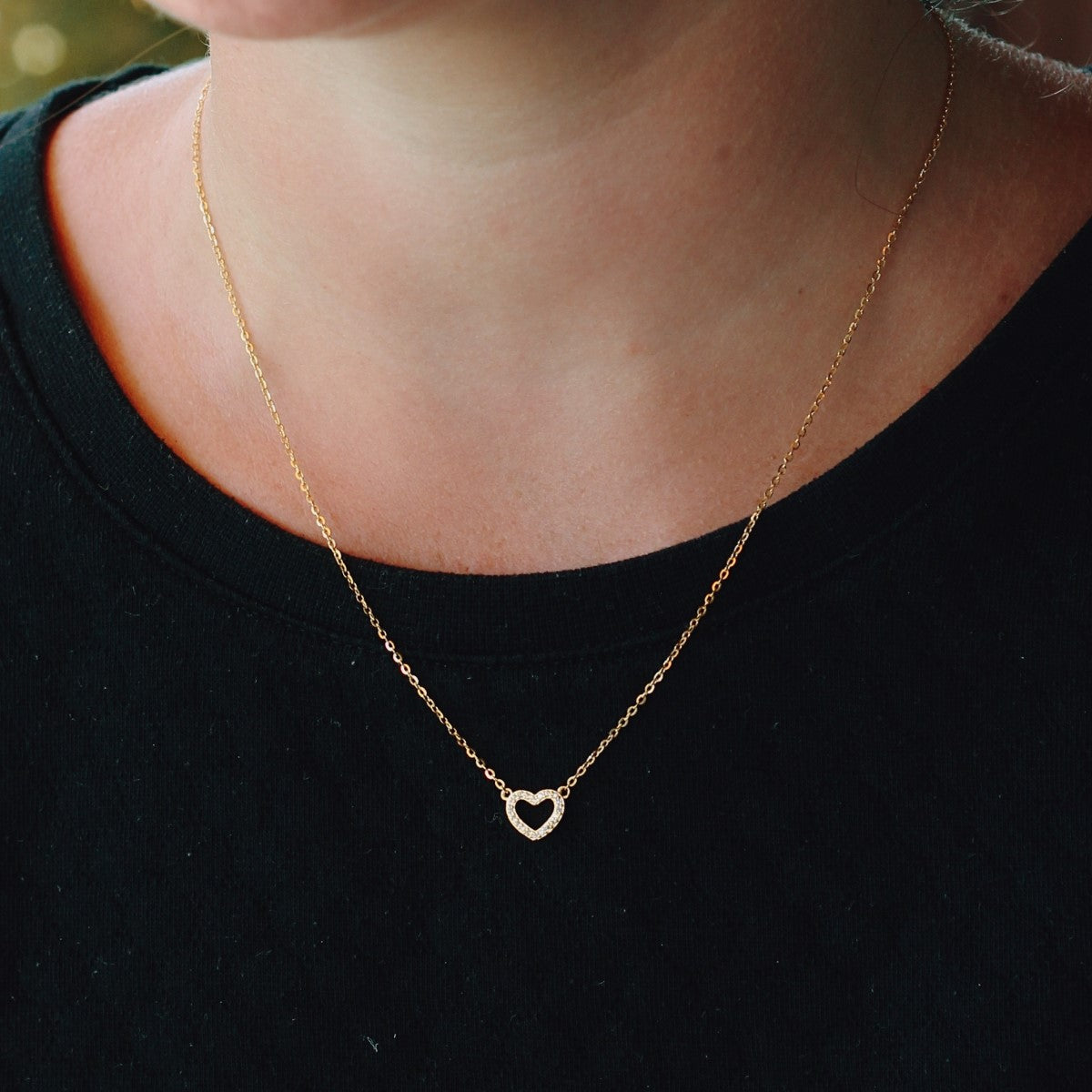 Vergoldete Herz-Kette aus 925 Silber mit Zirkonia – Pure Heart von ZILVOR