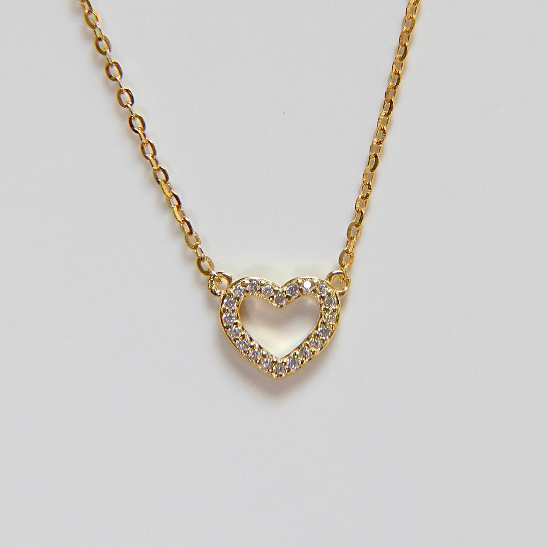 Vergoldete Herz-Kette aus 925 Silber mit Zirkonia – Pure Heart von ZILVOR